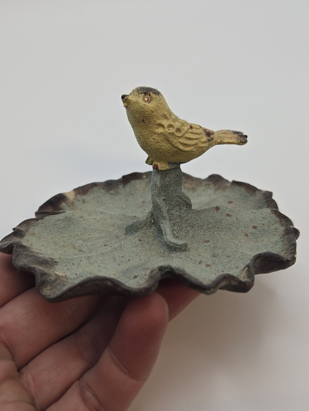Bird Bath Trinket Dish Metal